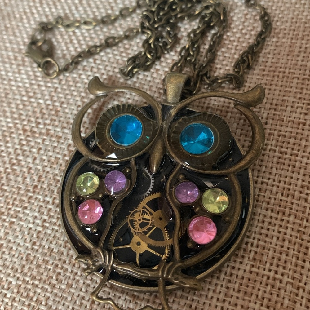 Owl Gear One of a kind necklace 24”